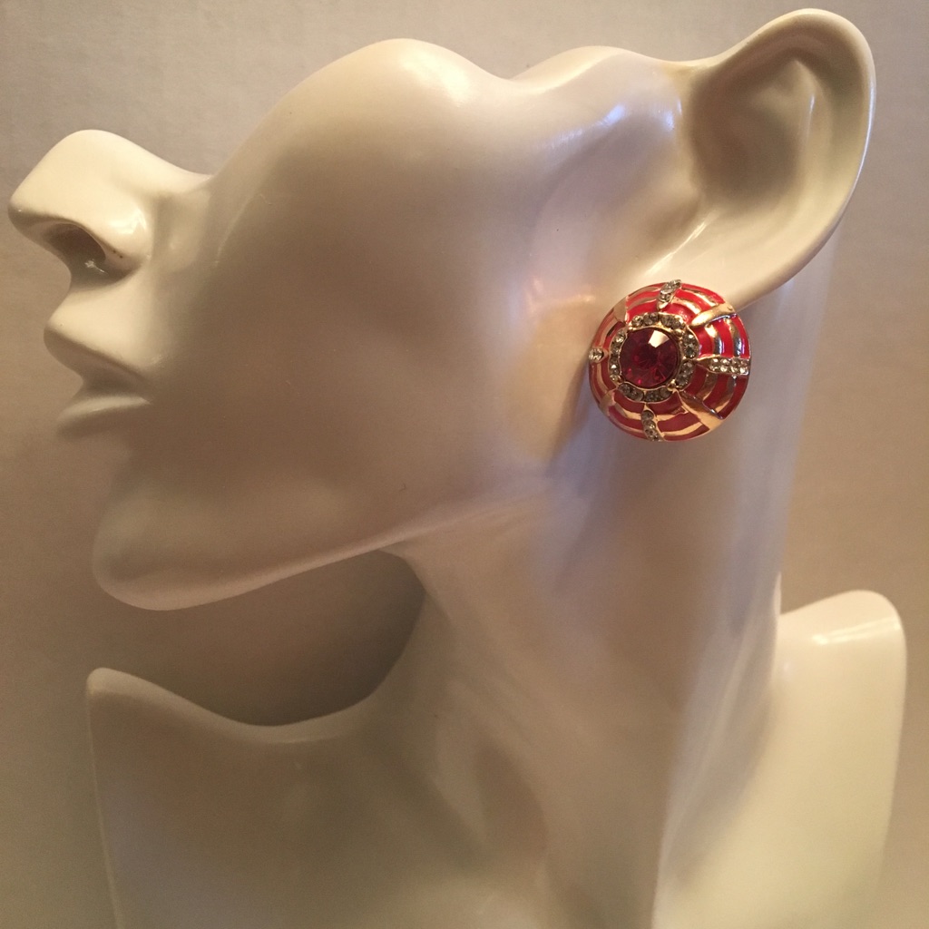 Red Ruby Design Earrings